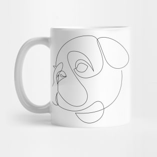 One line Pug Mug